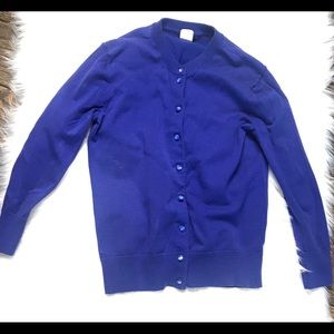 J.Crew Cotton Jackie Cardigan - Royal Blue - XS